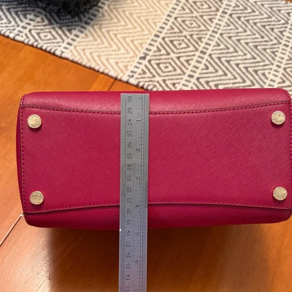 Michael Kors Deep Red Satchel, Like New - Picture 5 of 14